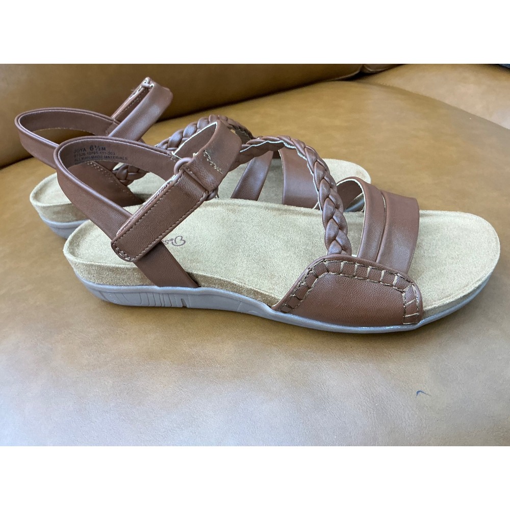 Baretraps Joya Sandals‎ Womens 6.5 Brown Excellent Braided Strap Comfort BT31804